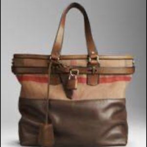 Burberry Large Brit Check Tote Bag